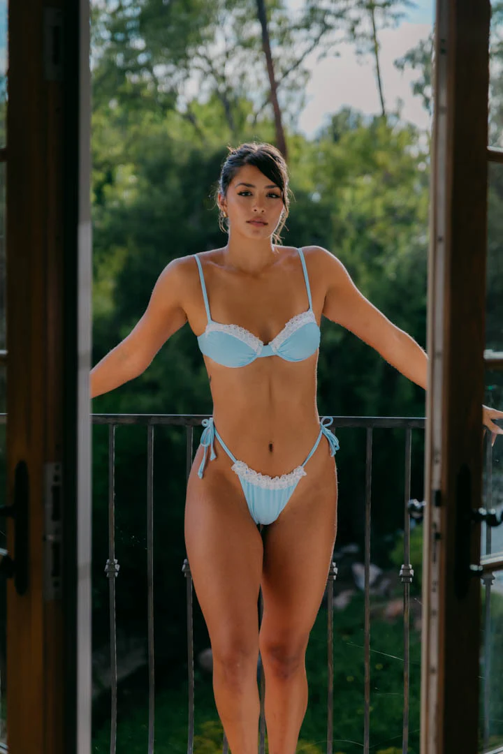 [last chance] Balconette Set Top - Light Blue - Image 4