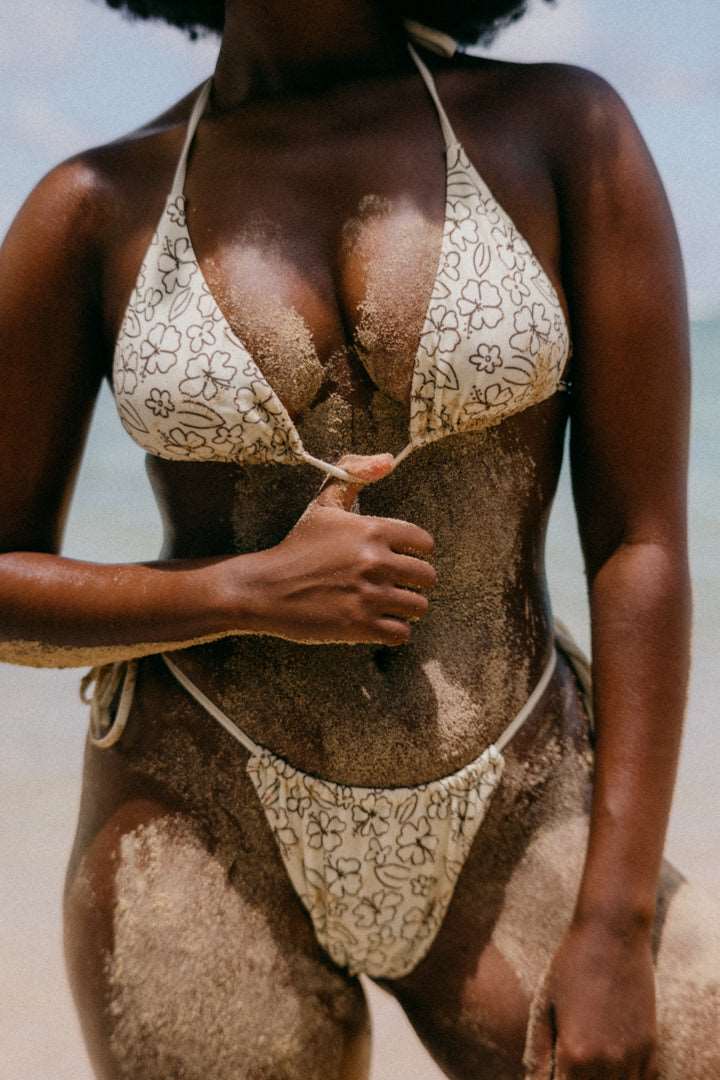 [just added - last chance] Nalo Top - Hawaiian Cream with Mocha - Image 4