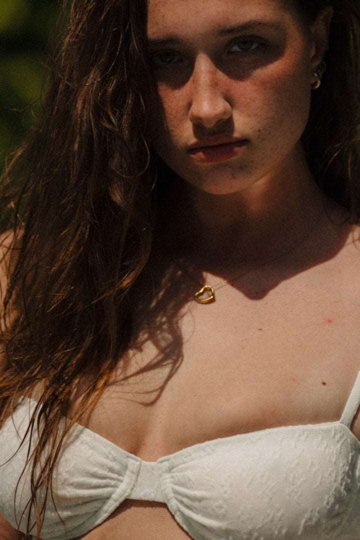 Rio Top - Textured Floral / Cloud White - Image 4