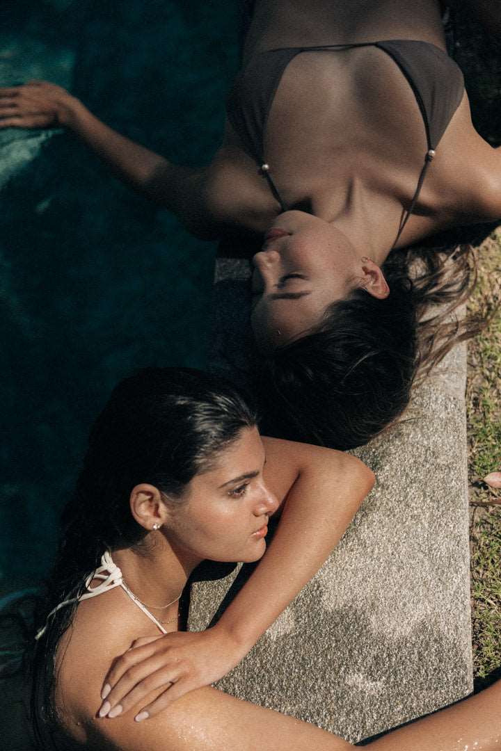 Tulum Tie Top with Beads - Pearl - Image 10