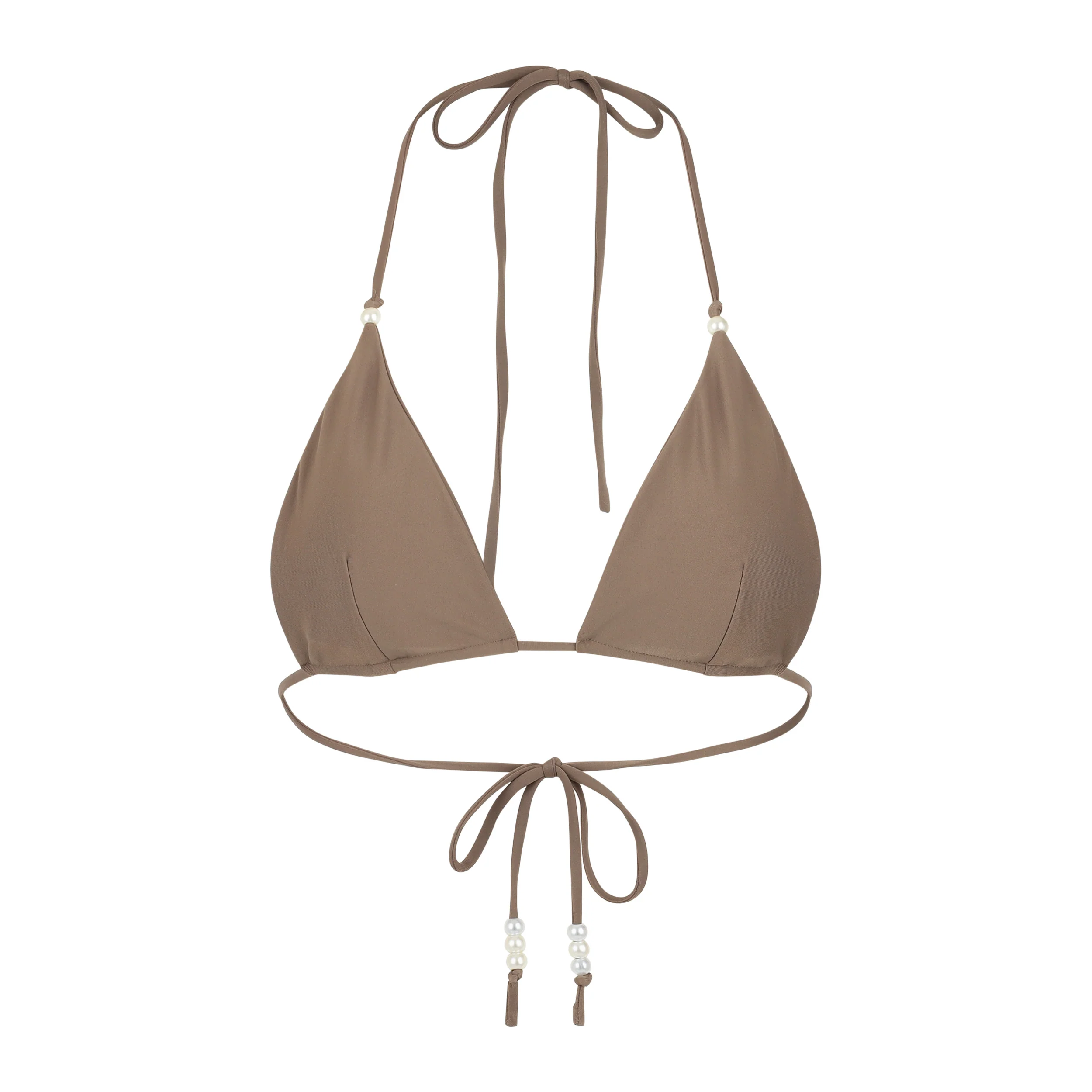 Tulum Tie Top with Beads - Pearl - Image 3