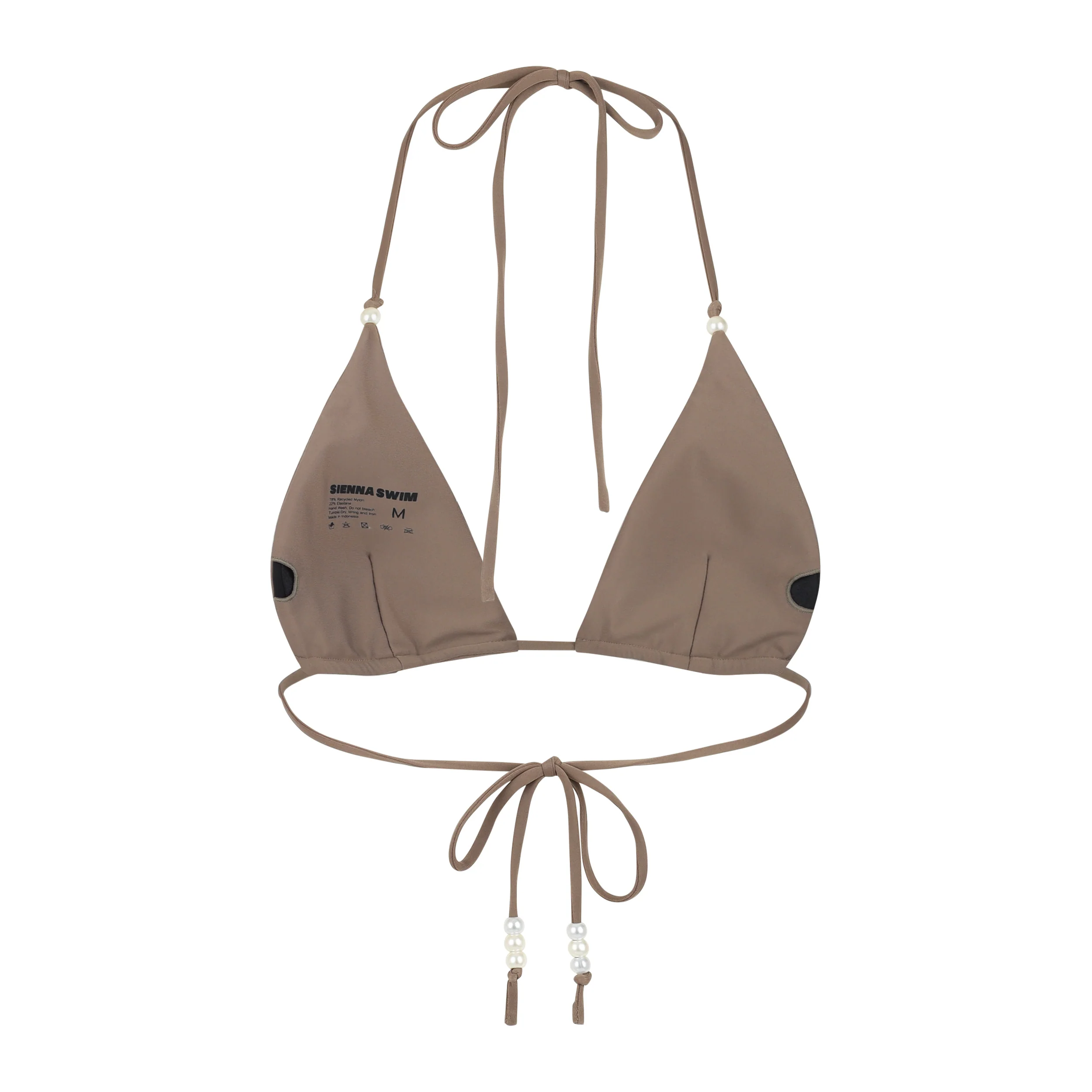 Tulum Tie Top with Beads - Pearl - Image 4